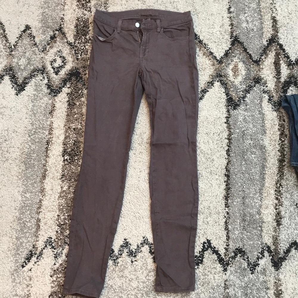J Brand low rise skinny jeans - gray. Size 27